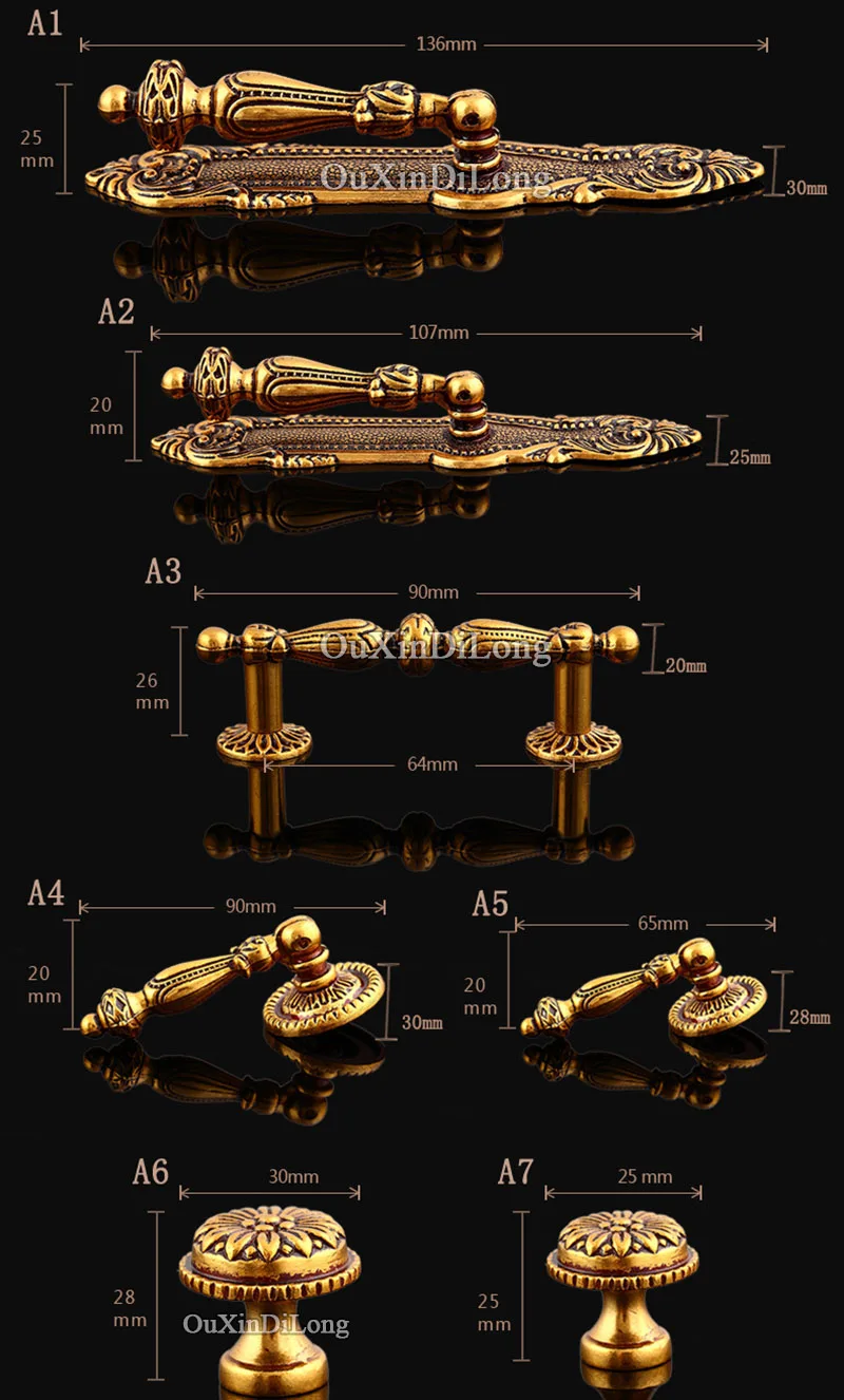 Ручки и ручки для кухонной двери в ретро стиле 2 шт.|Ручки шкафа| |