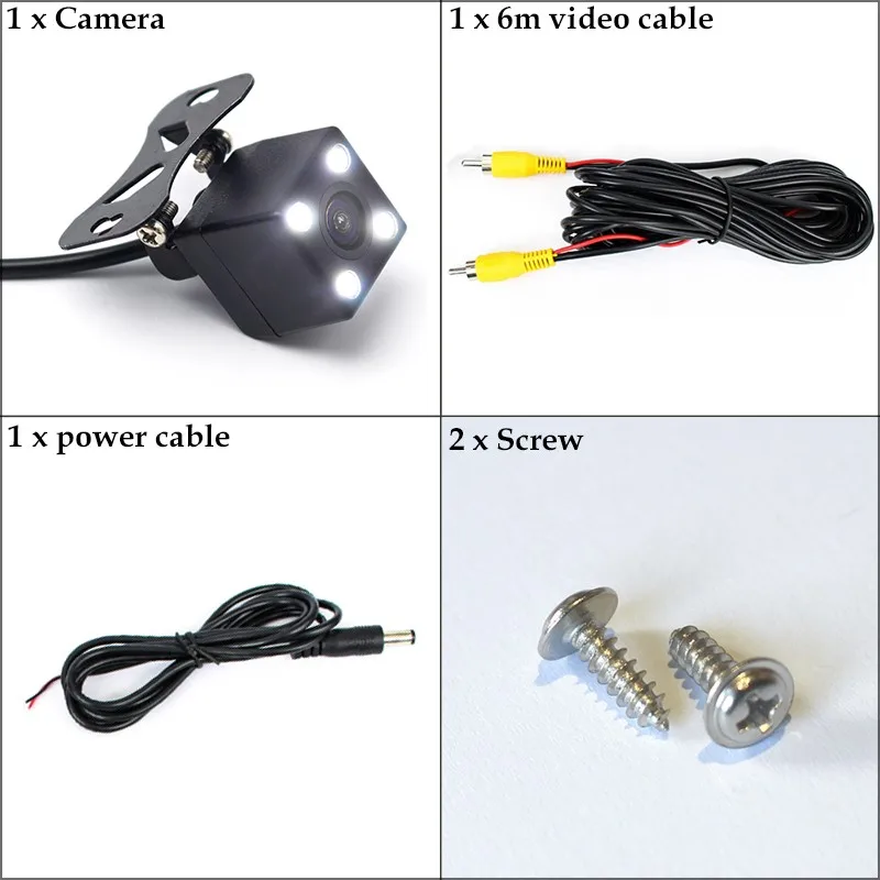 Новинка 2017 Автомобильная камера заднего вида черного цвета водонепроницаемая 4