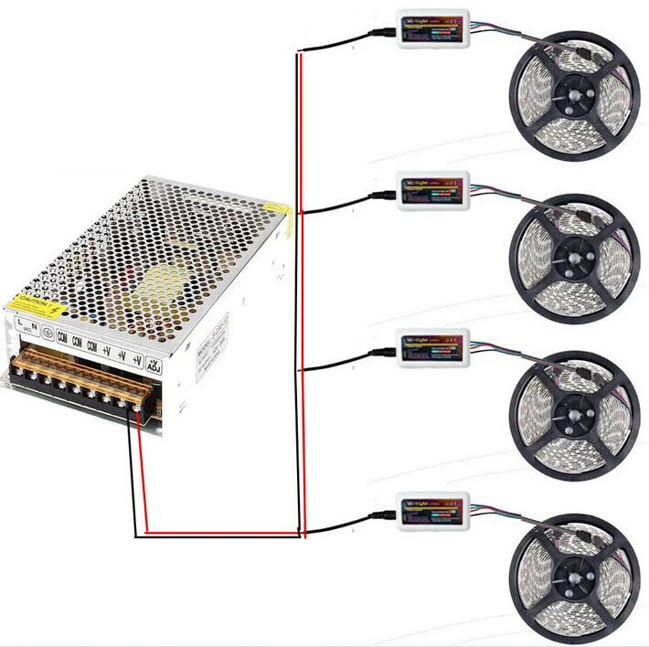 Hotaked Wi Fi светодиодный Strip12V гибкий 5050 300 RGBW IP65 Водонепроницаемый 20 м светильник с
