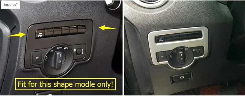 Lapetus аксессуары подходят для Mercedes-Benz Vito W447- передние фары кнопка переключения лампы рамка рельефная Накладка для отделки - Название цвета: Model B