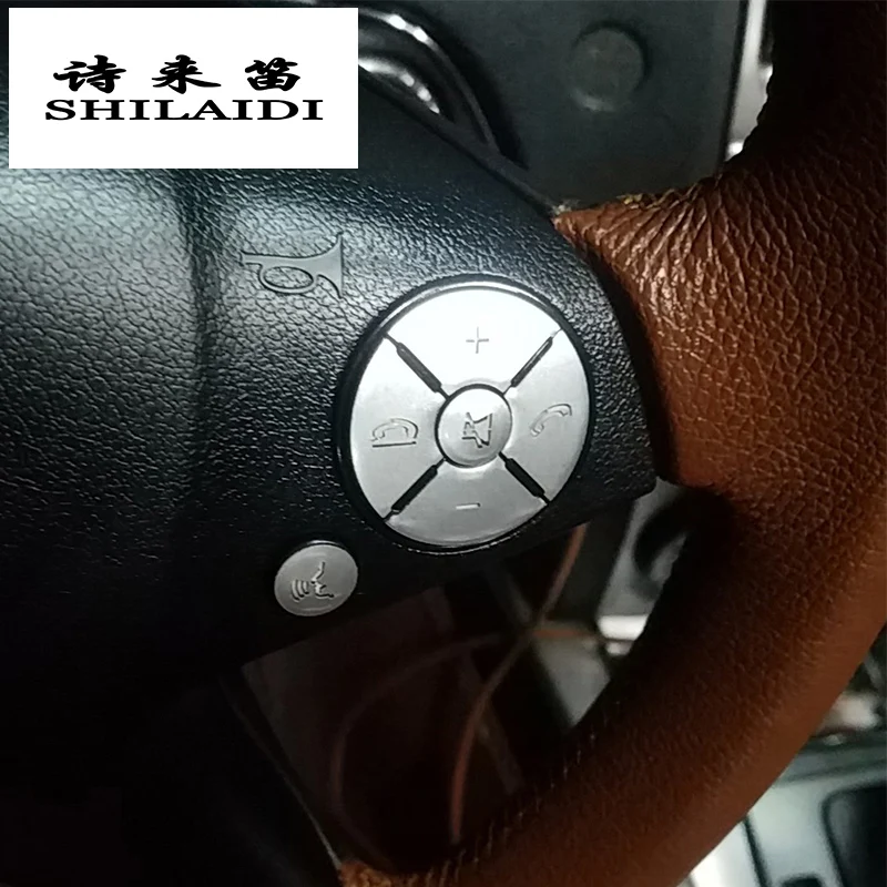 Автомобильный Стайлинг кнопки рулевого колеса крышка наклейка Накладка для Mercedes