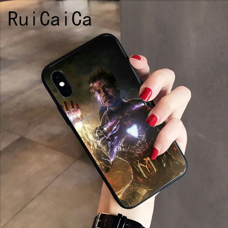 RuiCaiCa Железный человек Marvel Мстители Красочный милый чехол для телефона iPhone 8 7 6 6S