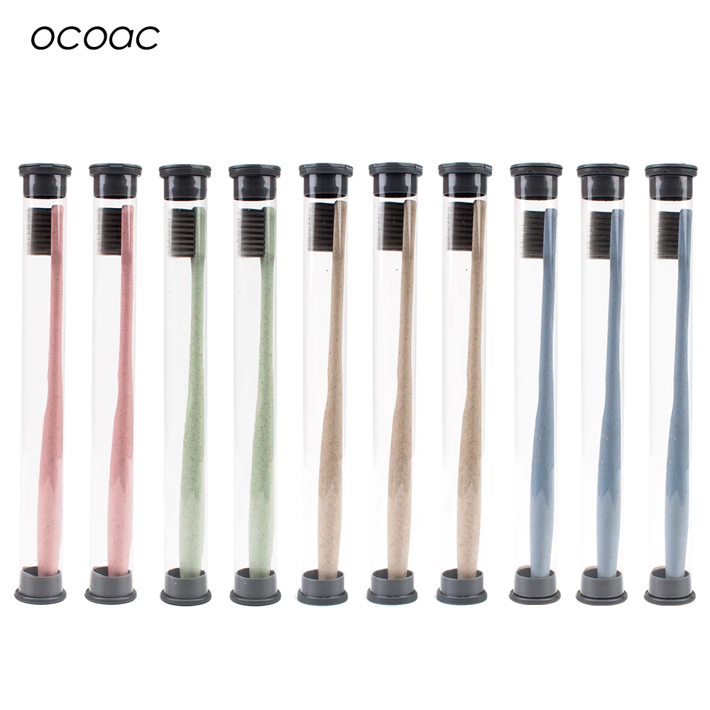 Зубная щетка из пшеничной соломы 10 шт. экологически чистая зубная с мягкой