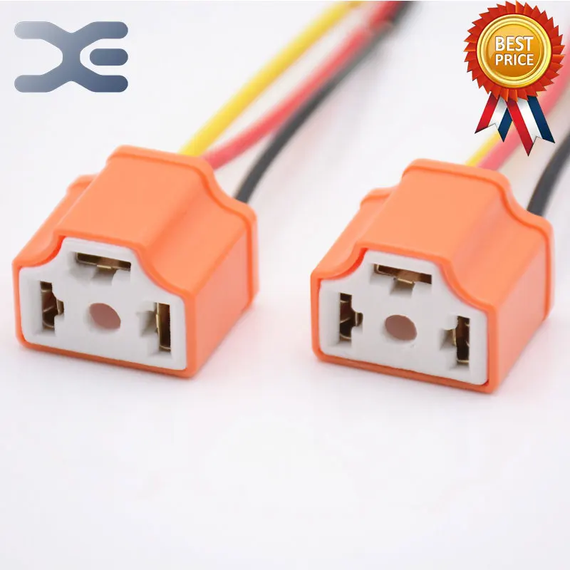 1 шт. H4 керамическая розетка Автомобильные фары высокая термостойкость три