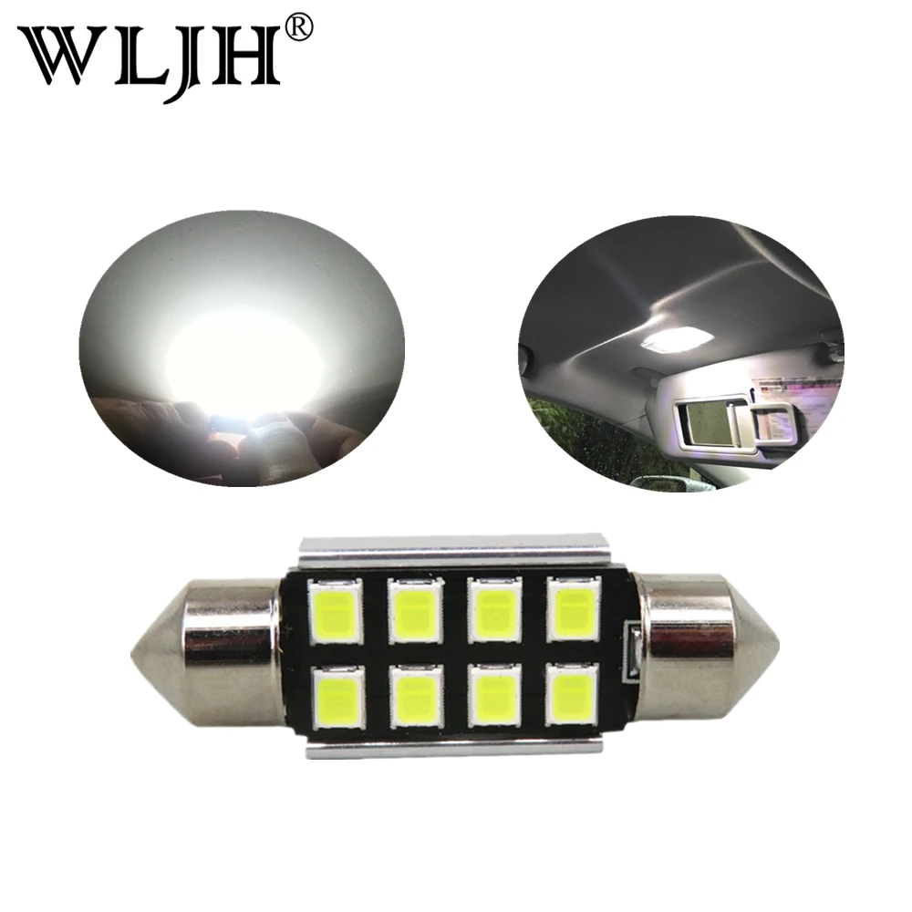 WLJH 12x светодиодный 36 мм C5W белый CANbus лампы 2835SMD интерьерные номерного знака для BMW