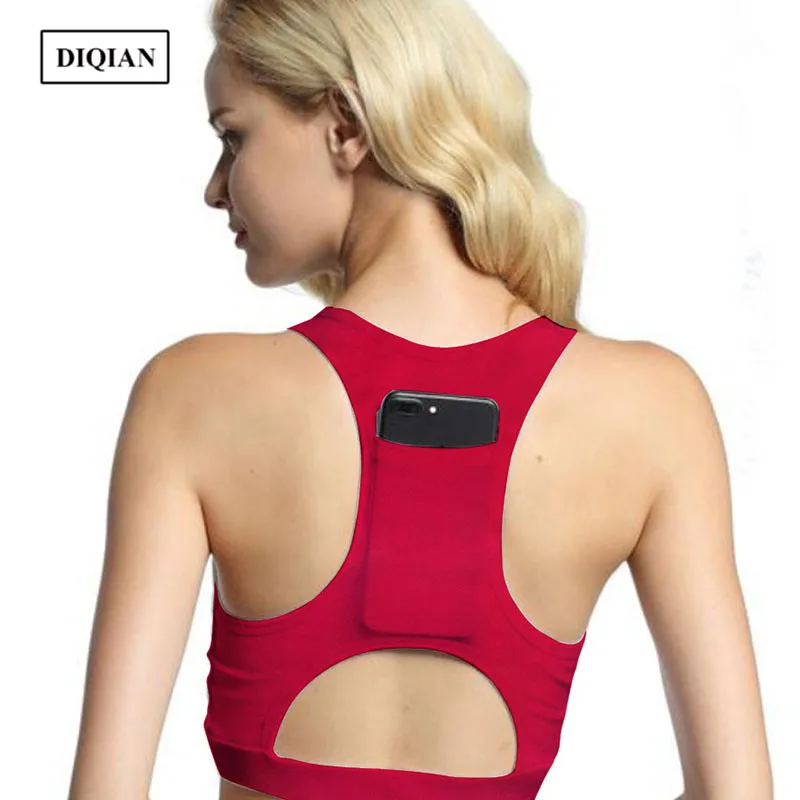 DIQIAN Fitness Sexy Sport Bras Women Personal Design 7 Colors 1/2 Cup Solid Color Bodybuilding Running Gym Plus Size XL | Спорт и