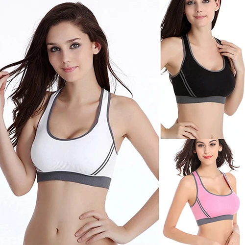 2017 New Sexy Women Fitness Stretch Padded Crop Top Bra | Женская одежда