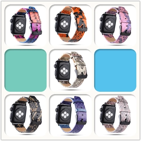 Модный Роскошный кожаный ремешок для apple watch 5 4 3 2 1 iwatch 38 40 42 44 мм с пряжкой|Ремешки