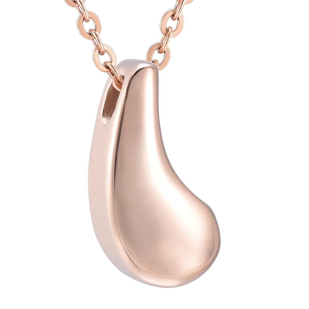 

IJD7778Teardrop Shape Cremation Urn Pendant Necklace Memorial Waterdrop Ashes Holder Keepsake Stainless Steel Urns for Pet/Human