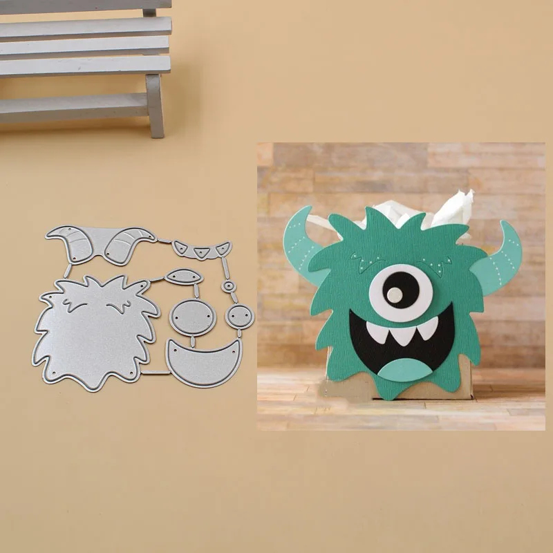 Cartoon Monster Cutting Dies Christmas Dies Metal Cutting Dies Stencils for DIY Scrapbooking Album Stamp Paper Card Embossing