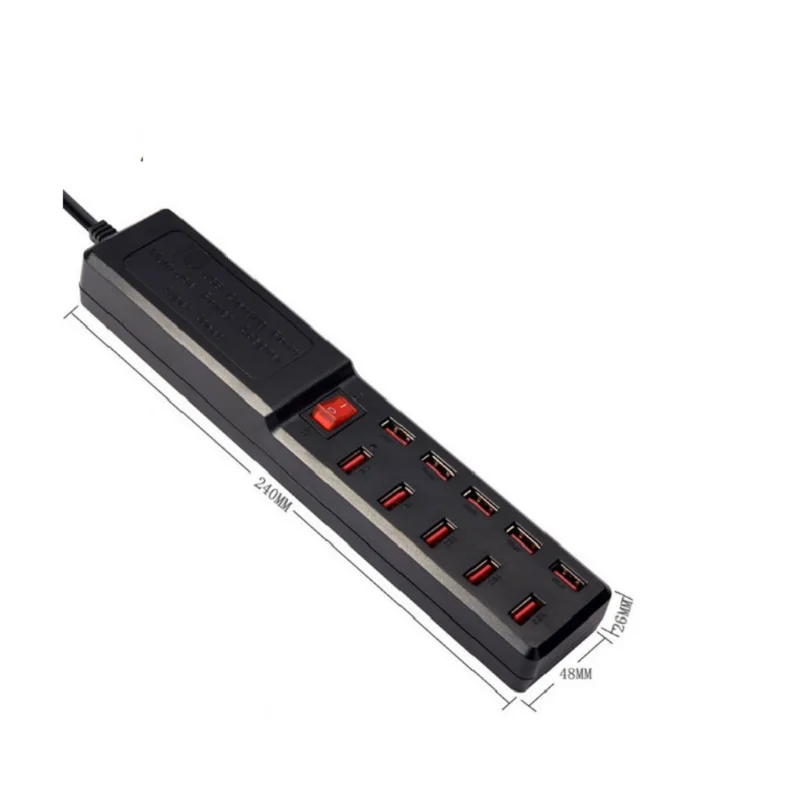 EU/US/UK AU разъем Мощность адаптер 10USB розетка смарт-идентификация зарядная