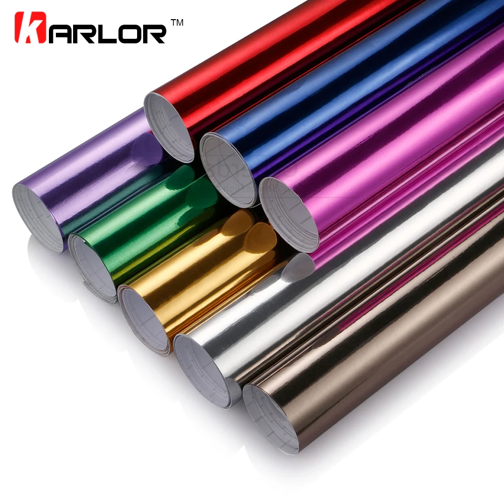 

100*30CM Chrome Mirror Vinyl Film Foil Car Sticker DIY Wrapping Sheet Decal Automobiles Motorcycle Truck Car Styling Accessories