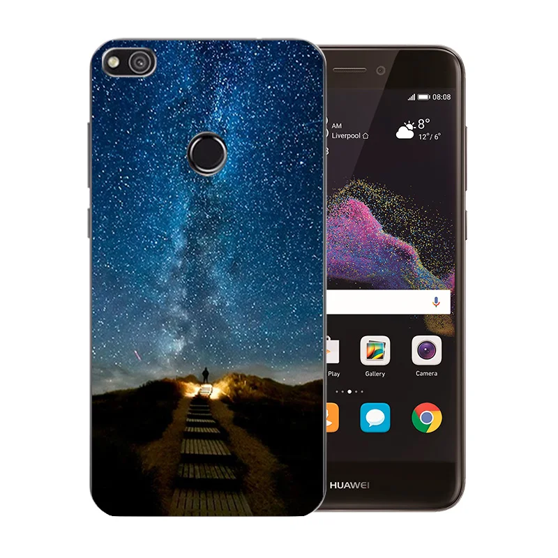 Чехлы для телефонов Huawei P8 Lite 2017/Honor 8 Lite/P9 2017/Nova Lite/GR3 2017 Мягкий ТПУ с узором ночного