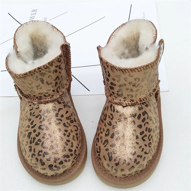 2020 детские зимние меховые сапоги из чистой шерсти для мальчиков и девочек