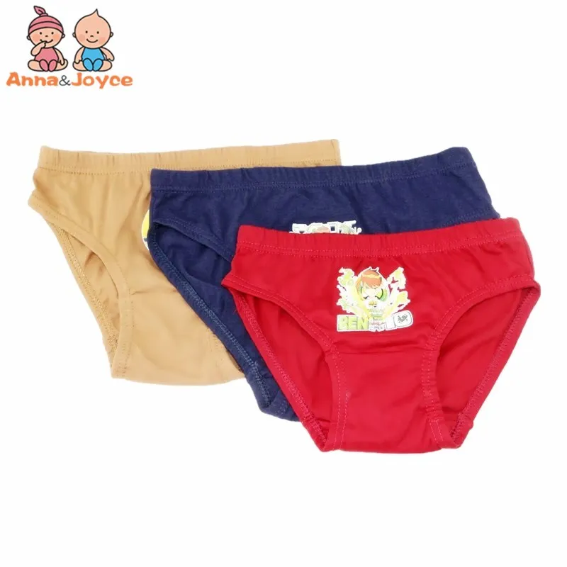 5 Mixed Hair Softening Boys Cartoon Printing Cotton Briefs Children's Underwear Three Yards -12 TNM0034 | Детская одежда и