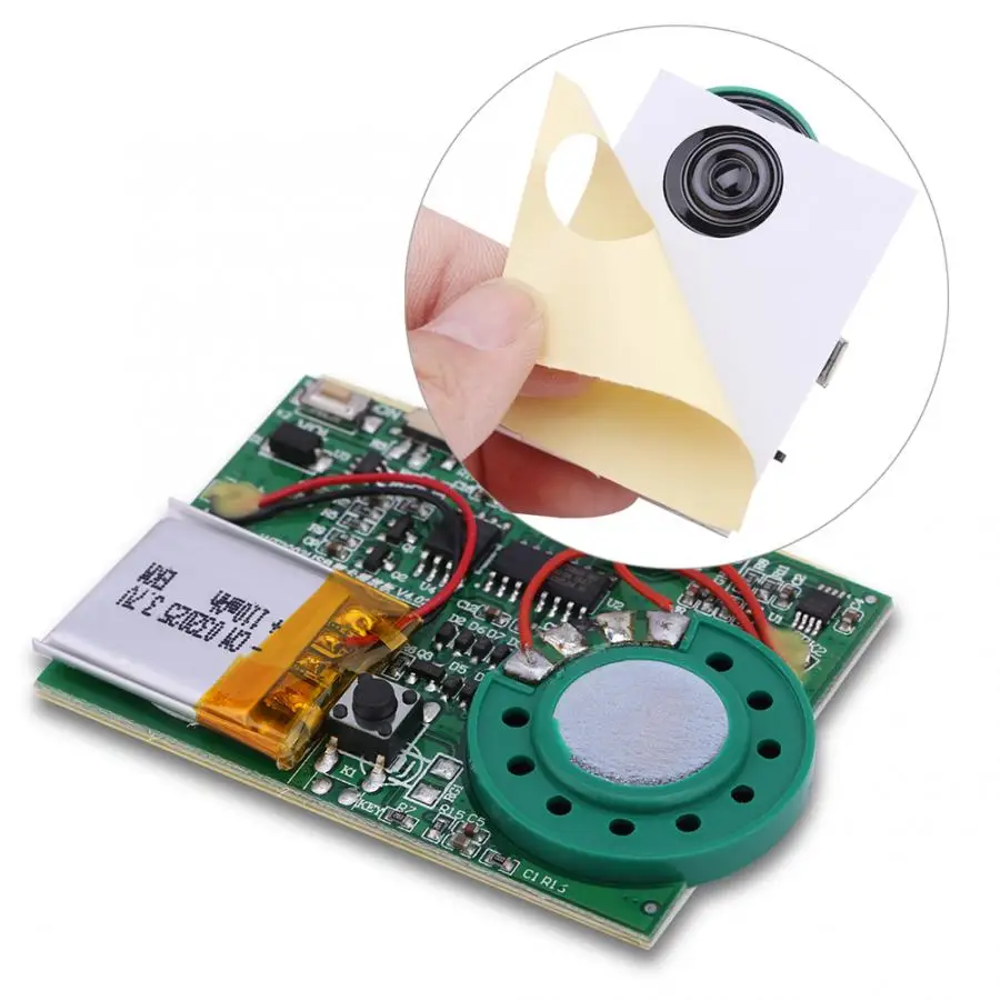 USB Music Sound Voice Recording Module Chip 1W with Rechargeable Lithium Battery for Greeting Card DIY | Электроника