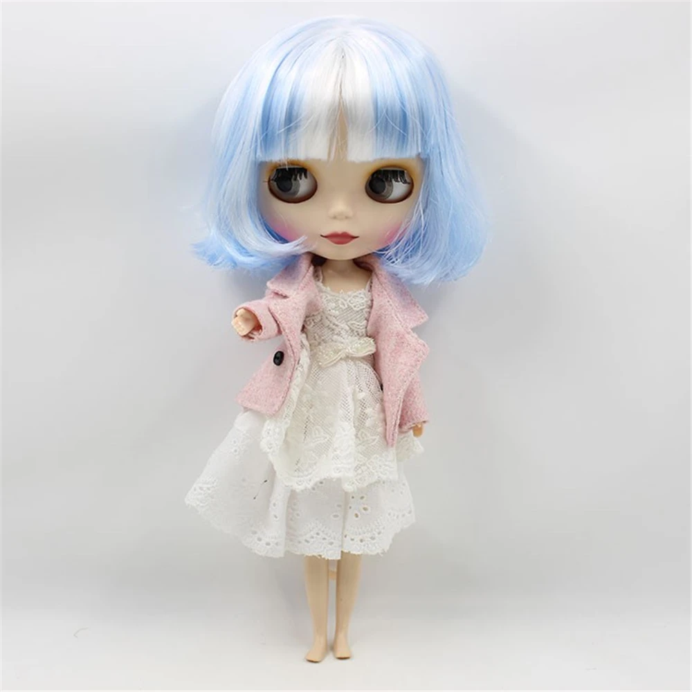 Кукла Blyth, короткие волосы, смешанные цвета, матовое лицо, 1/6, нормальное тело, 4 цвета, для глаз, подходит для DIY, No. 130BL1366005