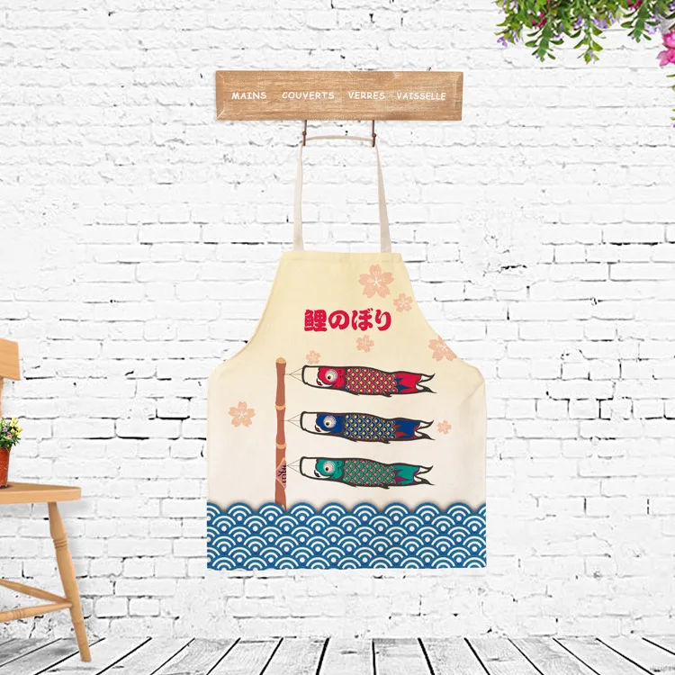 Бесплатная доставка детский Льняной Фартук высокого качества на заказ фартук