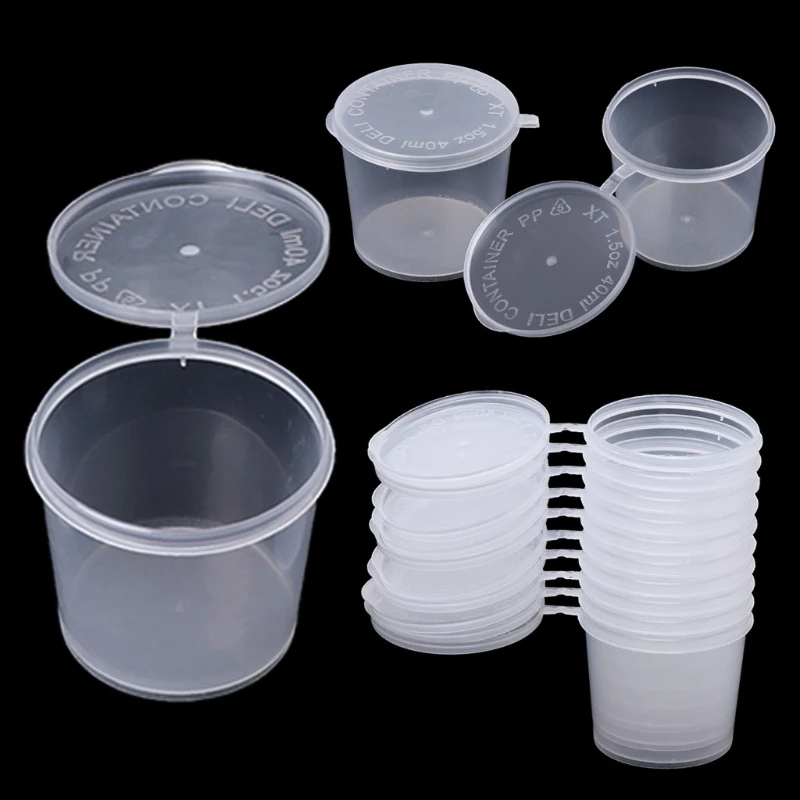 10 шт пластиковый прозрачный одноразовый горшок для соуса кетчуп Chutney Jello Shot Cup