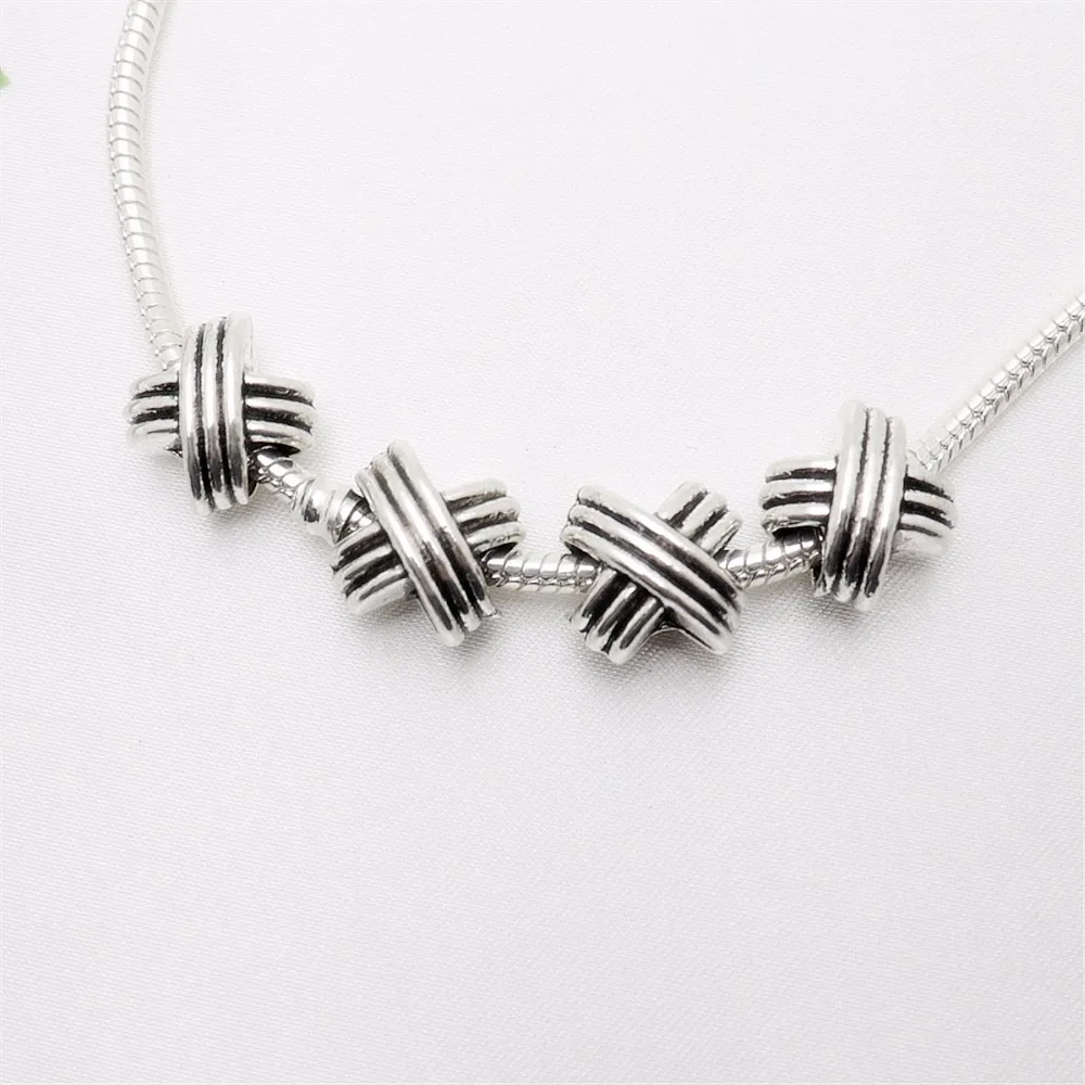 Винтажные серебряные бусины подходят для Pandora Charms DIY европейские браслеты