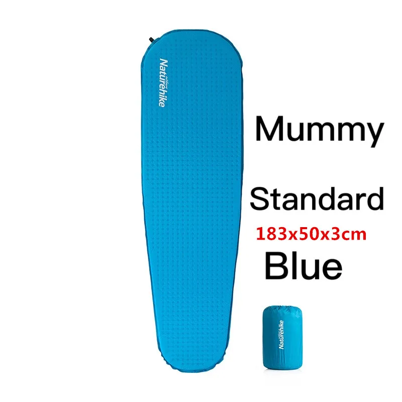 Mu-satndard-blue Naturehike матрас для кемпинга удлиненный Самонадувающийся коврик для кемпинга Высококачественная губка коврик для сна для походов на открытом воздухе - Цвет: Mu-satndard-blue