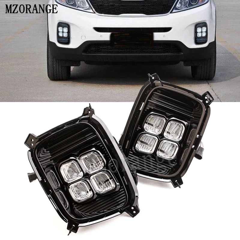 MZORANGE для KIA Sorento 2012 2013 DRL Дневной ходовой светильник 1 комплект Светодиодный дневной светильник водонепроницаемый 12 В противотуманный фонарь автомобильный Стайлинг светильник s