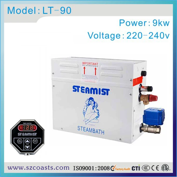 Парная машина для сауны 9 кВт парогенератор автоматический слив с контроллером