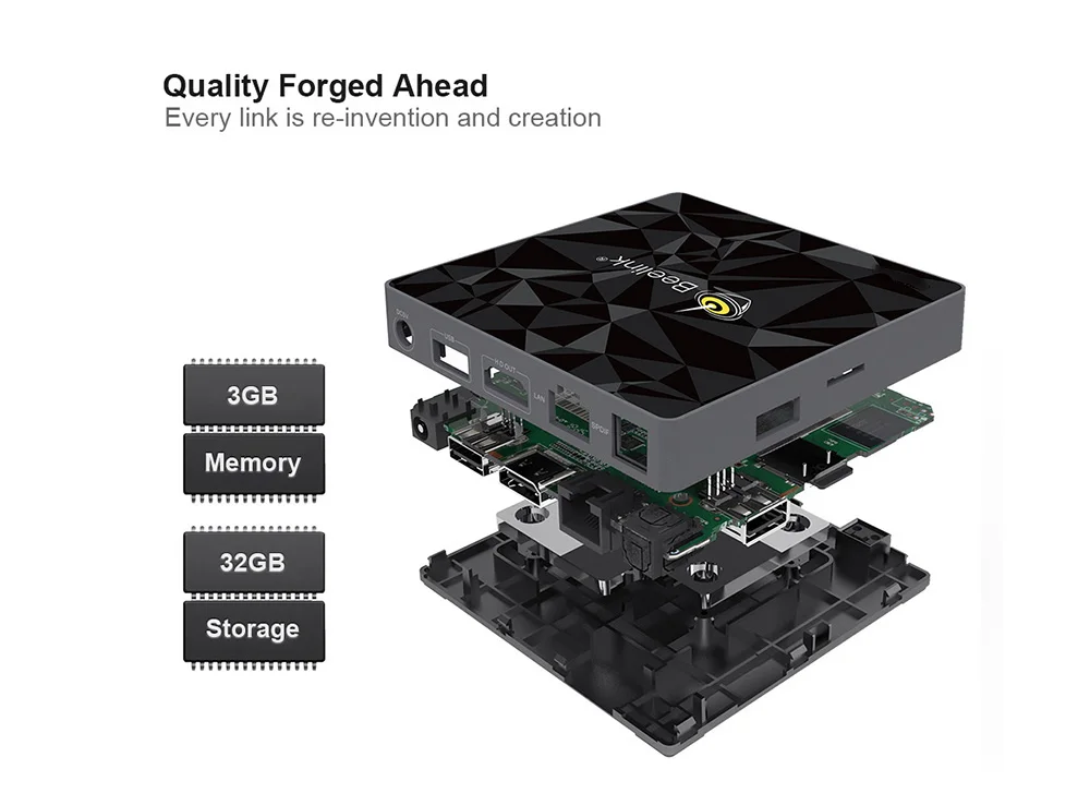 Beelink GT1 Ultimate tv Box Amlogic S912 Восьмиядерный процессор телеприставка медиаплеер Android 7,1 Bluetooth 3G 32G 2,4G+ 5,8G двойной WiFi