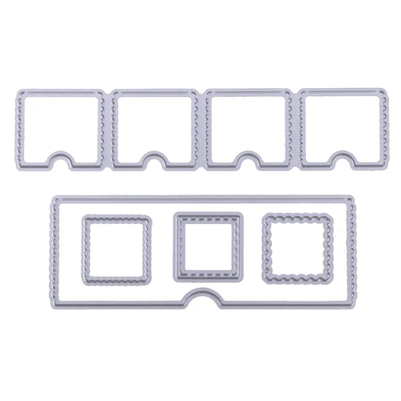Рип квадраты Прямоугольник Набор металлические режущие штампы трафарет для DIY