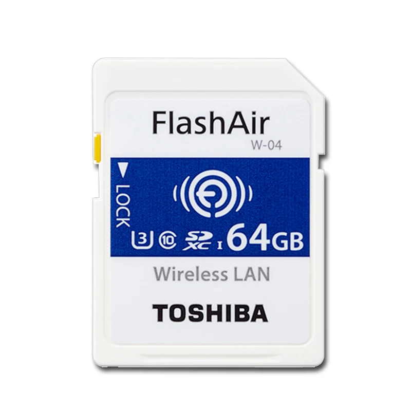 Новая TOSHIBA Беспроводная LAN Wifi SD карта FlashAir класс 10 U3 камера SDHC 64 Гб SDXC W 04