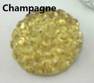 champagne 10mm Кристалл AB, 10 мм, 50 шт./лот, стразы из смолы с плоской задней стороной, круглые стразы, кабошон, стразы из смолы с плоской задней поверхностью для украшения своими руками - Цвет: champagne 10mm