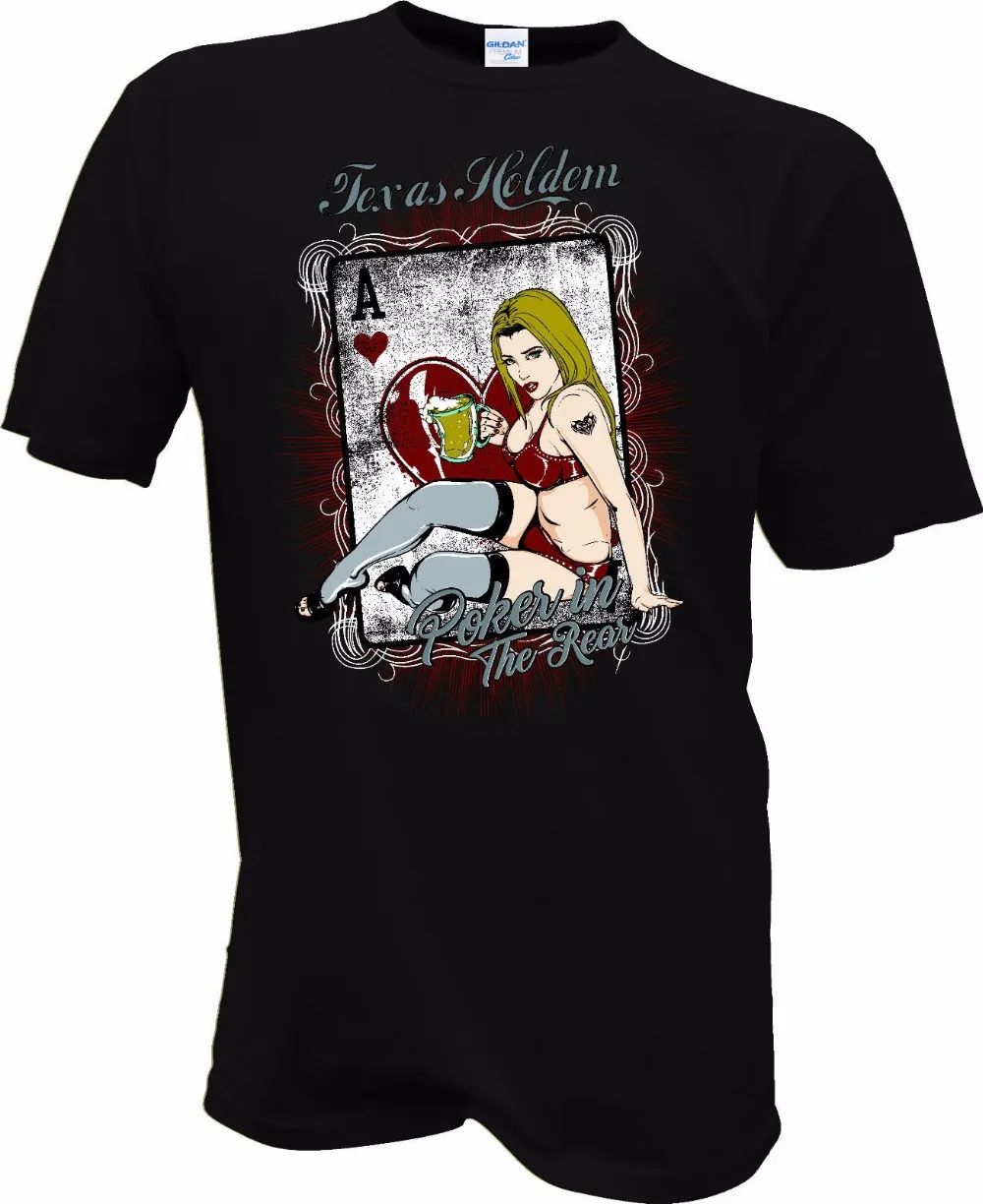 Для мужчин Летний стиль футболка кинозвезды девушка покер техасский холдем