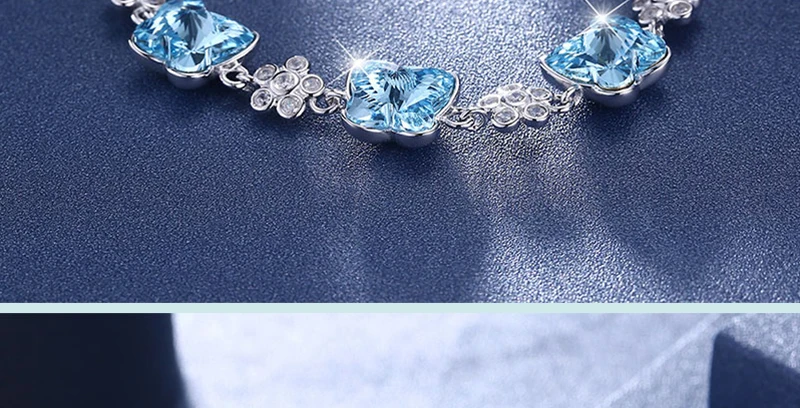 Качество оригинальных кристаллов от Swarovski браслет изысканный бабочка цветок 925 пробы Серебряный для женщин женские украшения