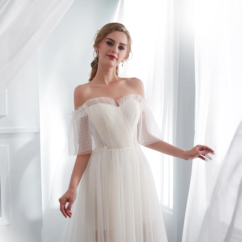 Forevergracedress Off Shoulder Wedding Dresses 2019 New Long Tulle Backless Formal Bride Bridal Gowns Plus Size Custom Made | Свадьбы и