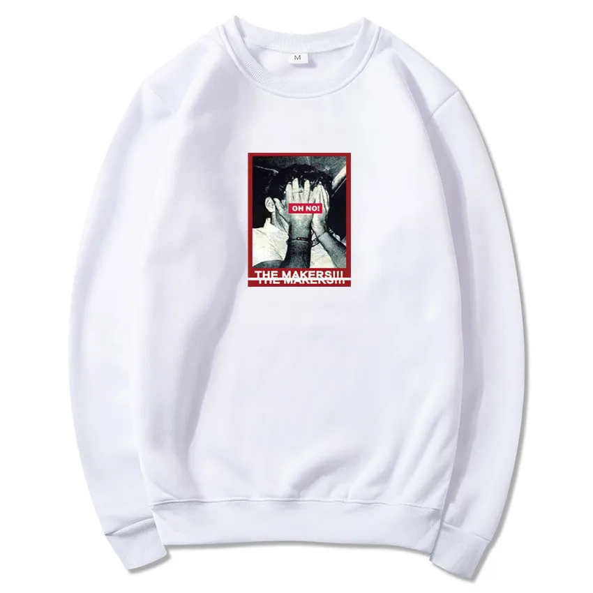 Мужская облегающая Толстовка с длинным рукавом и круглым вырезом осенняя в стиле