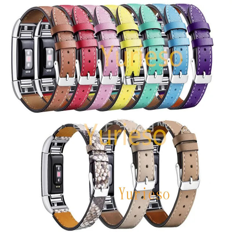 10 штук заменяемых кожаных ремешков для Charge2 с интерфейсом для умных фитнес-часов со стальной рамкой для Charge 2.