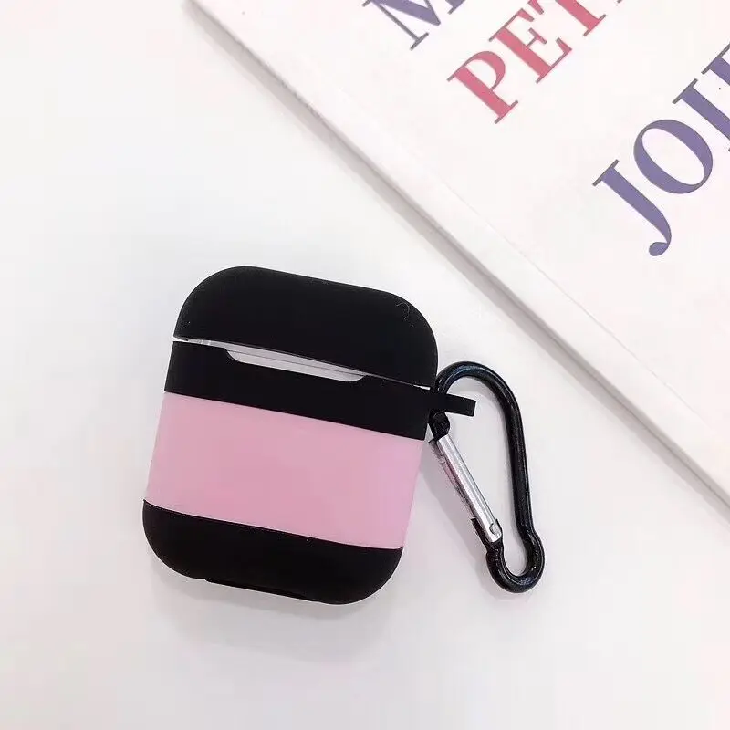 Мягкий силиконовый чехол для Airpods противоударный цветной наушников ультра