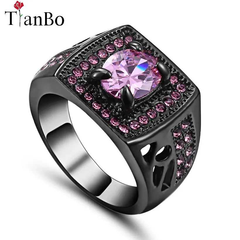 TianBo черные/белые/Золотые ювелирные изделия для помолвки квадратные