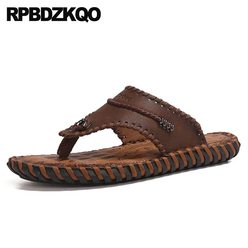 

Breathable Slippers Fashion Sandals Outdoor Leather Slides Waterproof Flip Flop Designer Shoes Men High Quality Summer Water