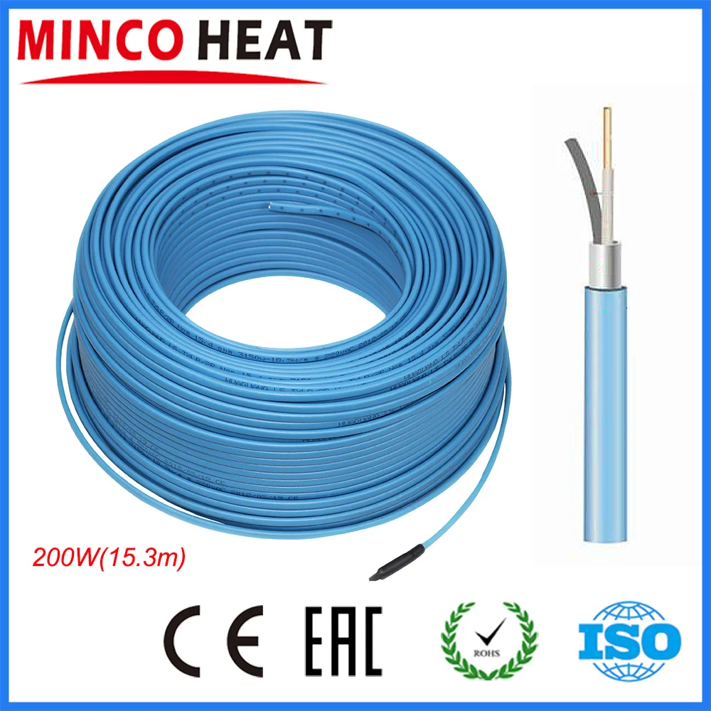 Высококачественный продукт MINCO HEAT 220 В 13 в однопроводный кабель для подогрева
