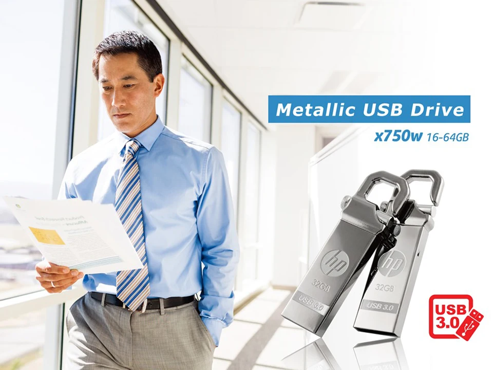 Флэш-диск HP USB 32 ГБ Пользовательский логотип Металлический Pendrive Mini X750W Cle usb 3.0 32 ГБ Флеш-накопитель Bellek Memory Stick U Диск