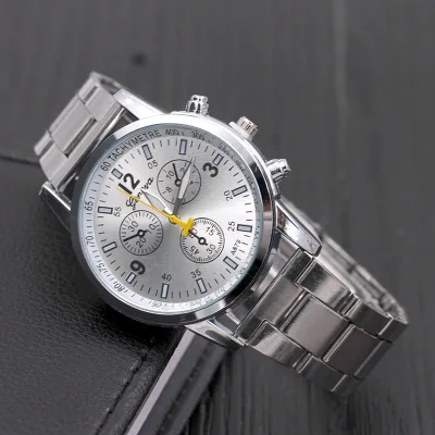 

High Quality Stainless Steel Men Women Watch Geneva Brand Fashion Men Watch Casual Women Dress Watch zegarki meskie