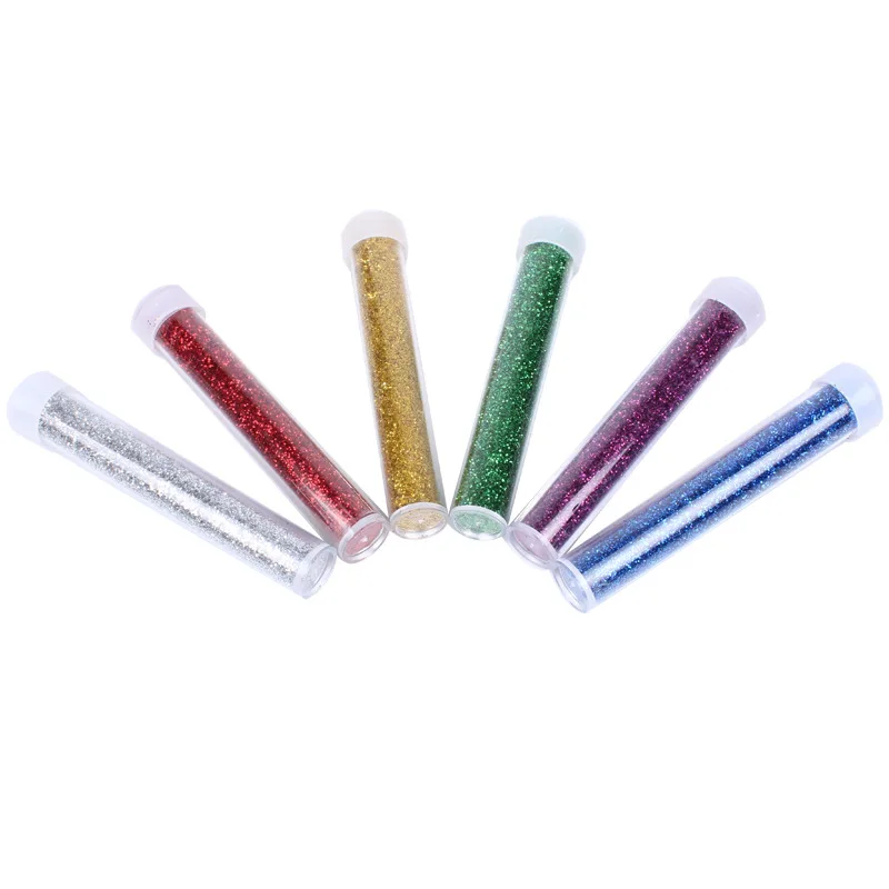 6 colors Test Tube with Glitter Powder Children's Painting DIY | Дом и сад