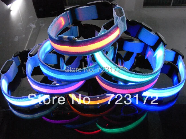 20 шт./лот синий нейлона многоцветный из светодиодов безопасности мигающий