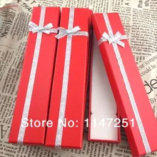 Hot Sale ! Luxury Red Paper Jewelry Bracelet Necklaces Display Packaging Box 12pcs/lot Wedding Decoration Necklace Gift Box Case