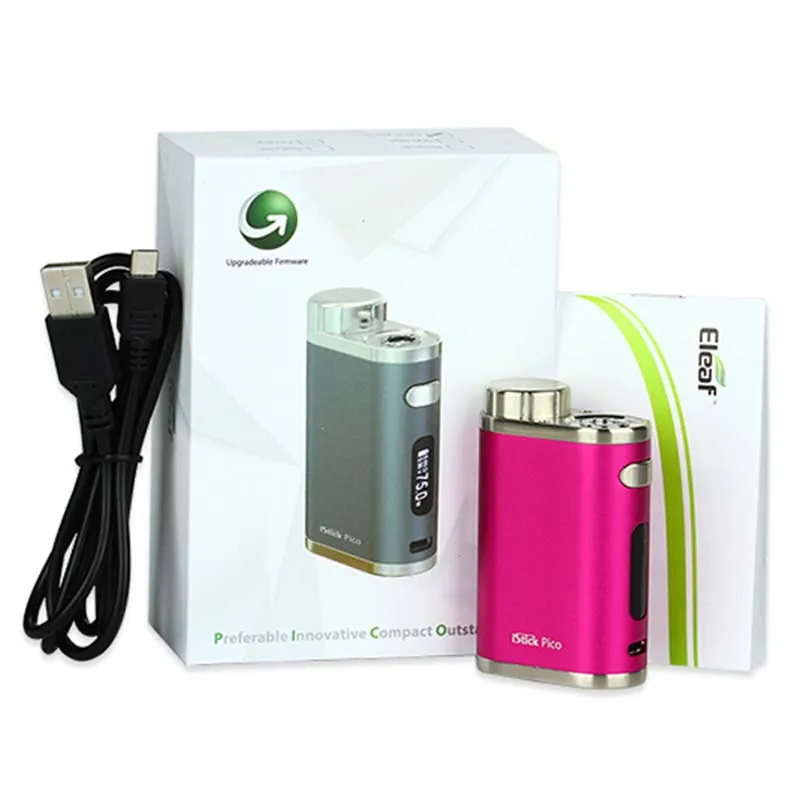 Original Eleaf iStick Pico TC Vape Box MOD 75W Electronic Cigarette Mod Multiple Colors NO Battery istick New Color |