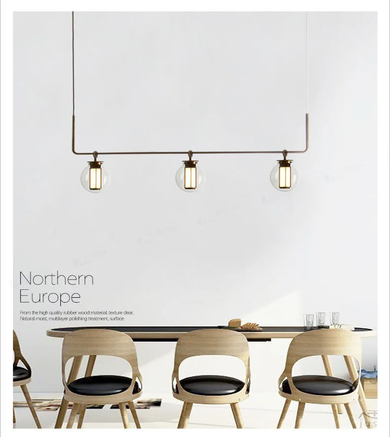 Nordic Glass LED Creative Creative Pendant Light European-style Luxury LED Lamps Moderm Glass Indoor Lighting Restaurant