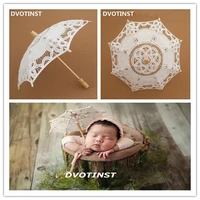 dvotinst newborn baby photography props white lace umbrella fotografia accessories infant studio shooting photo prop shower gift