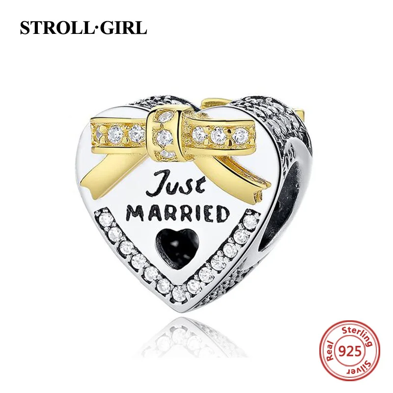 JF8939-M Fit Authentic Charms Bracelets 925 Sterling Silver DIY Love Hearts Shape Beads with CZ fashion Jewelry Making for women Gifts - Цвет: JF8939-M