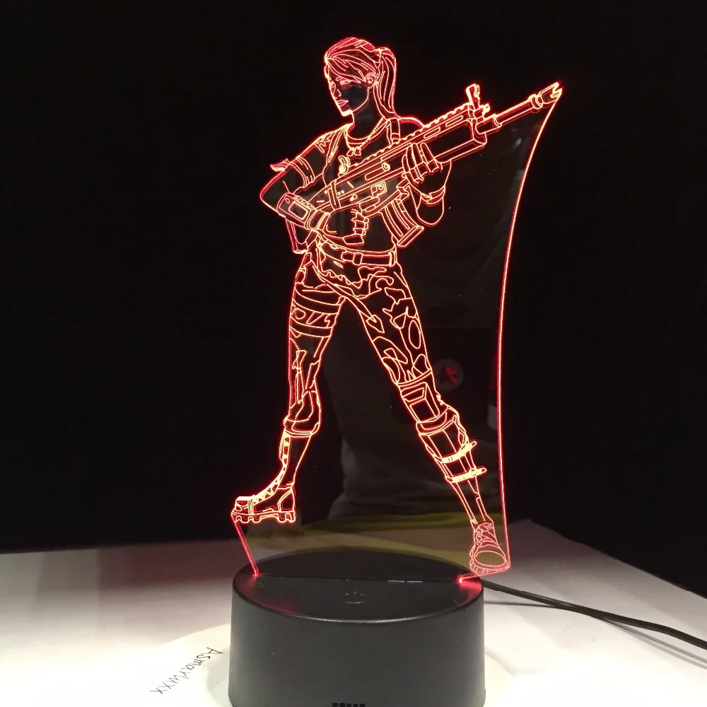 Светодиодный ночник с ракетным пусковым устройством, боевое 3D освещение, 7 цветов, для украшения дома в спальню, детские подарки, Прямая поставка